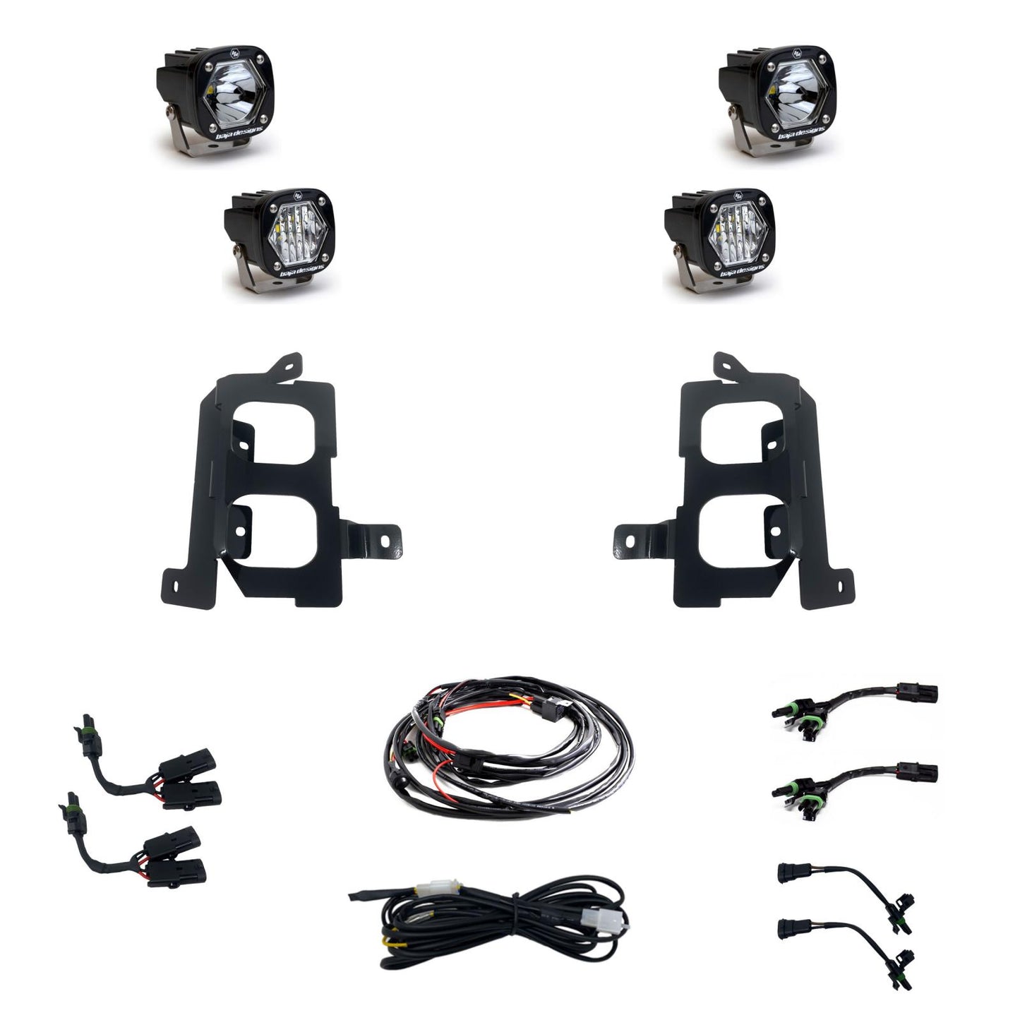 Baja Designs GMC 2020-22 Sierra 2500HD/3500HD S1 Dual Fog Pocket Light Kit 447855