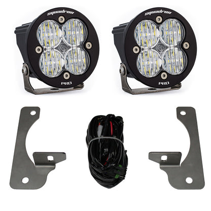 Baja Designs 07-09 Wrangler JK w/Premium Bumper Squadron R Pro Fog Pocket Kit - Clear 448149