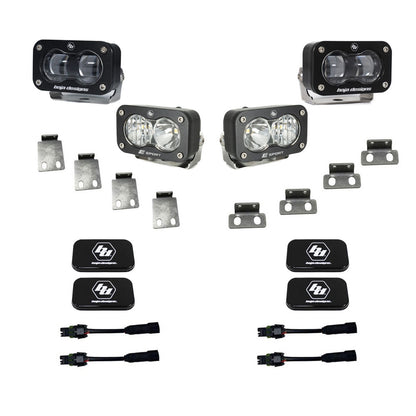 Baja Designs 21+ Ford Raptor/Bronco S2 SAE Pro Fog Pocket Light Kit 448180