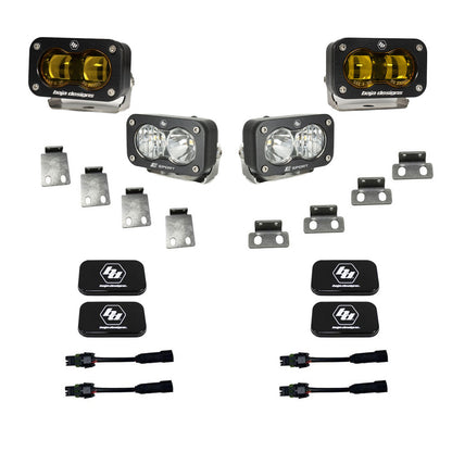 Baja Designs 21+ Ford Raptor/22+ Bronco S2 SAE Pro Fog Pocket Light Kit 448181