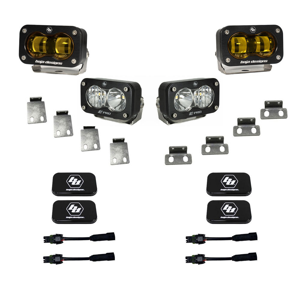 Baja Designs 21+ Ford Raptor / 22+ Bronco S2 SAE Pro Fog Pocket Light Kit 448183