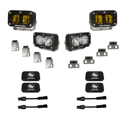 Baja Designs 21+ Ford Raptor / 22+ Bronco S2 SAE Pro Fog Pocket Light Kit 448183