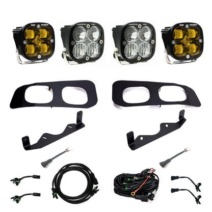 Baja Designs 2023+ Ford F250/F350 Super Duty Squadron SAE/Pro Fog Pocket Kit - Amber Toggle 448228