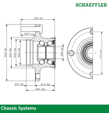 FAG US Wheel Bearing and Hub Assembly 101786