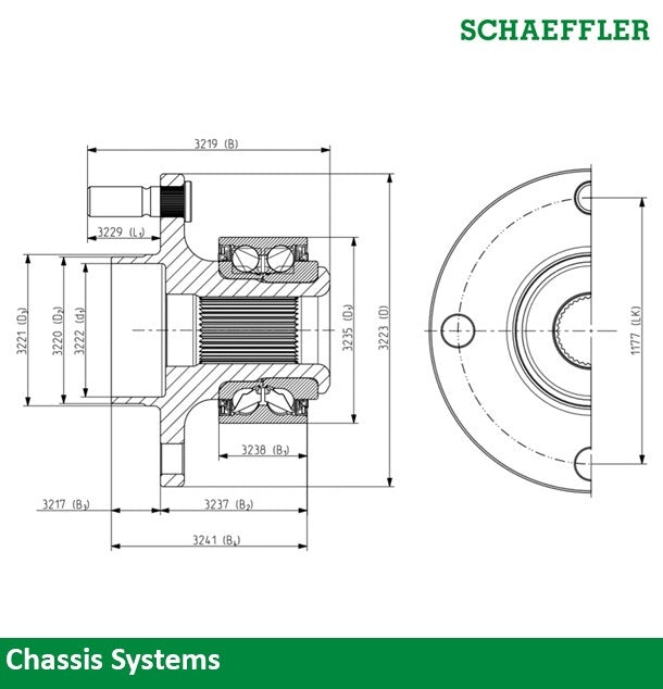 FAG US Wheel Bearing and Hub Assembly 101837