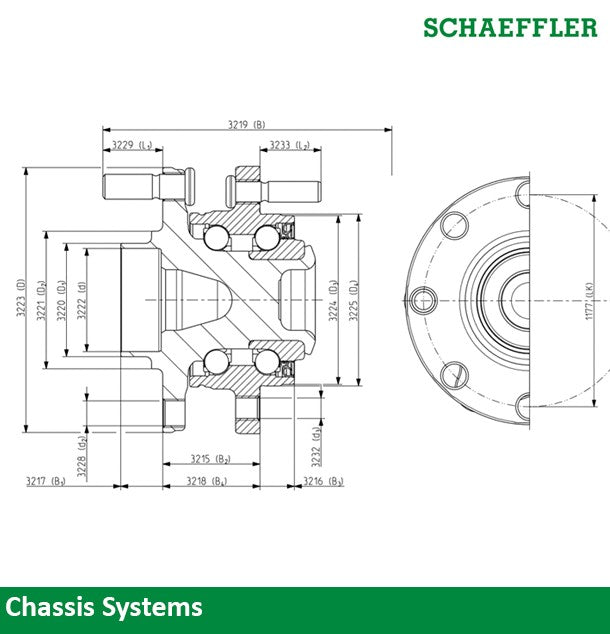 FAG US Wheel Bearing and Hub Assembly 101860