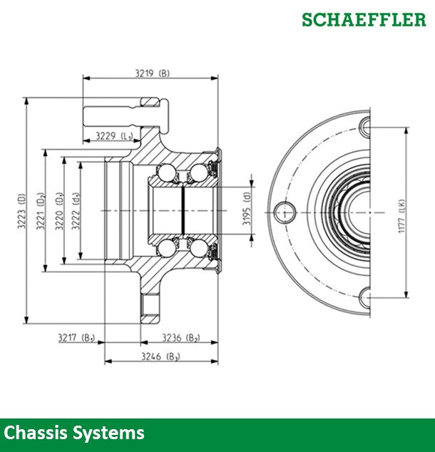 FAG US Wheel Bearing and Hub Assembly 574076