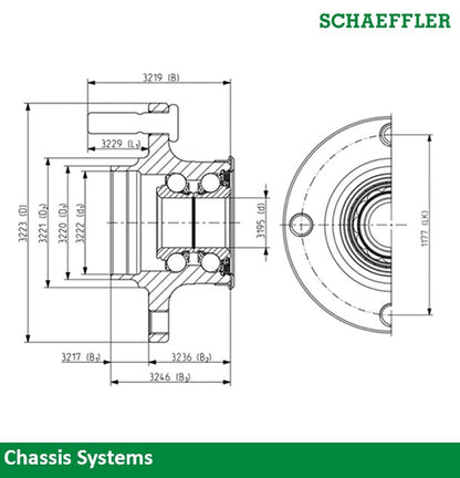 FAG US Wheel Bearing and Hub Assembly 574076
