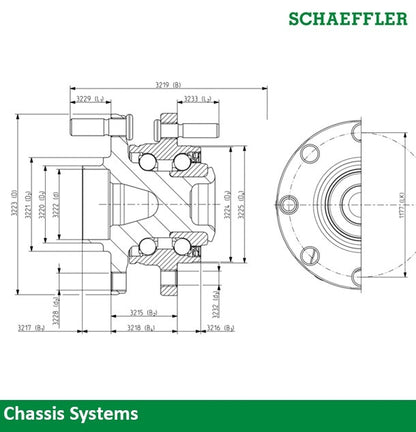 FAG US Wheel Bearing and Hub Assembly 805657A