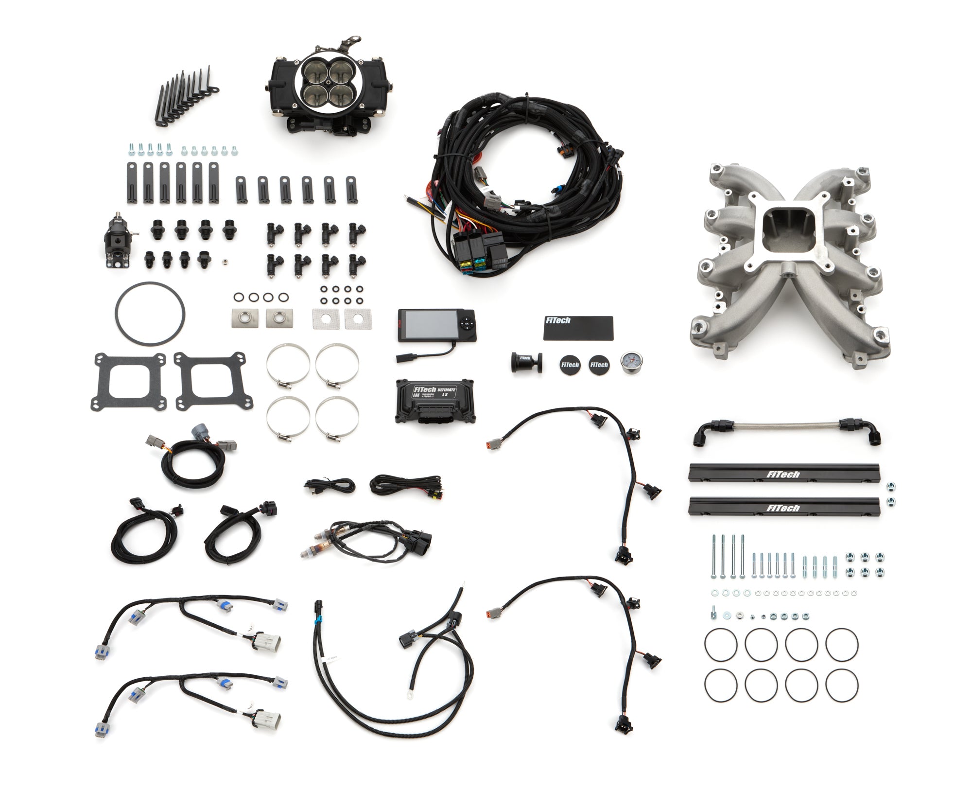 FiTech Fuel Injection Retro LS Port 750 HP EFI System w/LS3 Intake Fuel Injection Systems and Components - Electronic Electronic Fuel Injection Systems main image