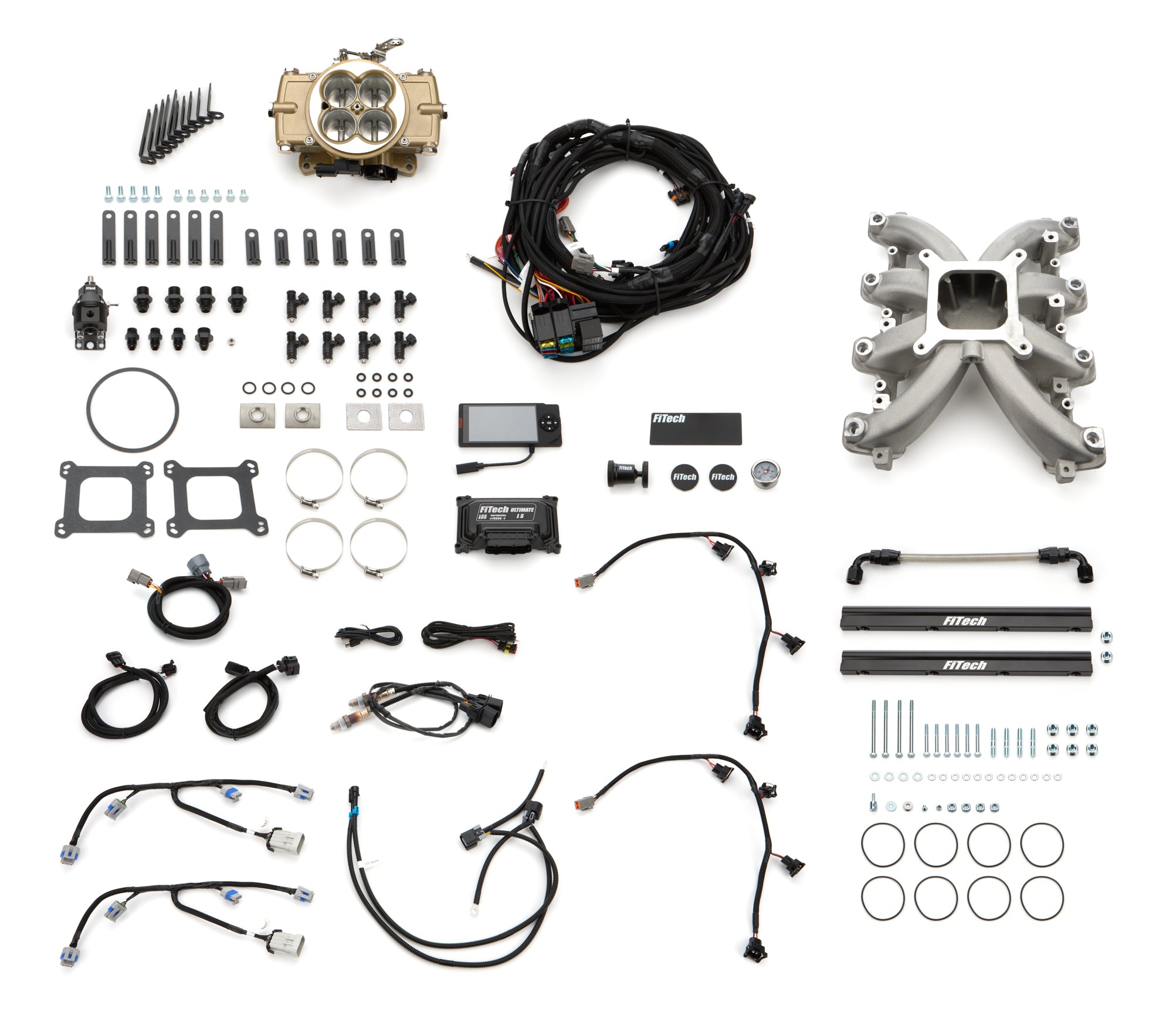 FiTech Fuel Injection Retro LS Port 750 HP EFI System w/LS3 Intake Fuel Injection Systems and Components - Electronic Electronic Fuel Injection Systems main image