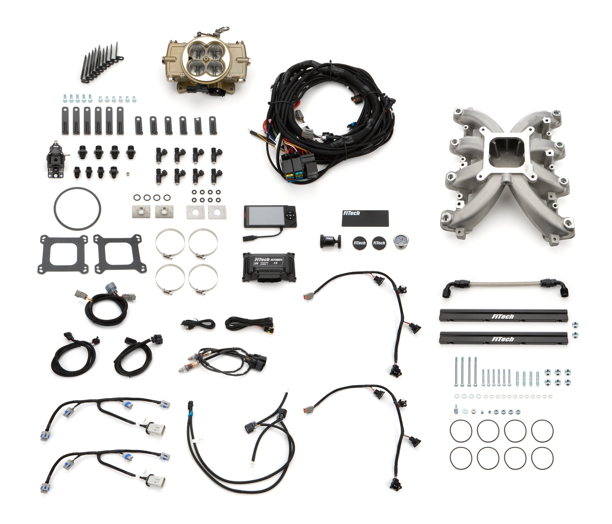 FiTech Fuel Injection Retro LS Port 750 HP EFI System w/LS1 Intake Fuel Injection Systems and Components - Electronic Electronic Fuel Injection Systems main image