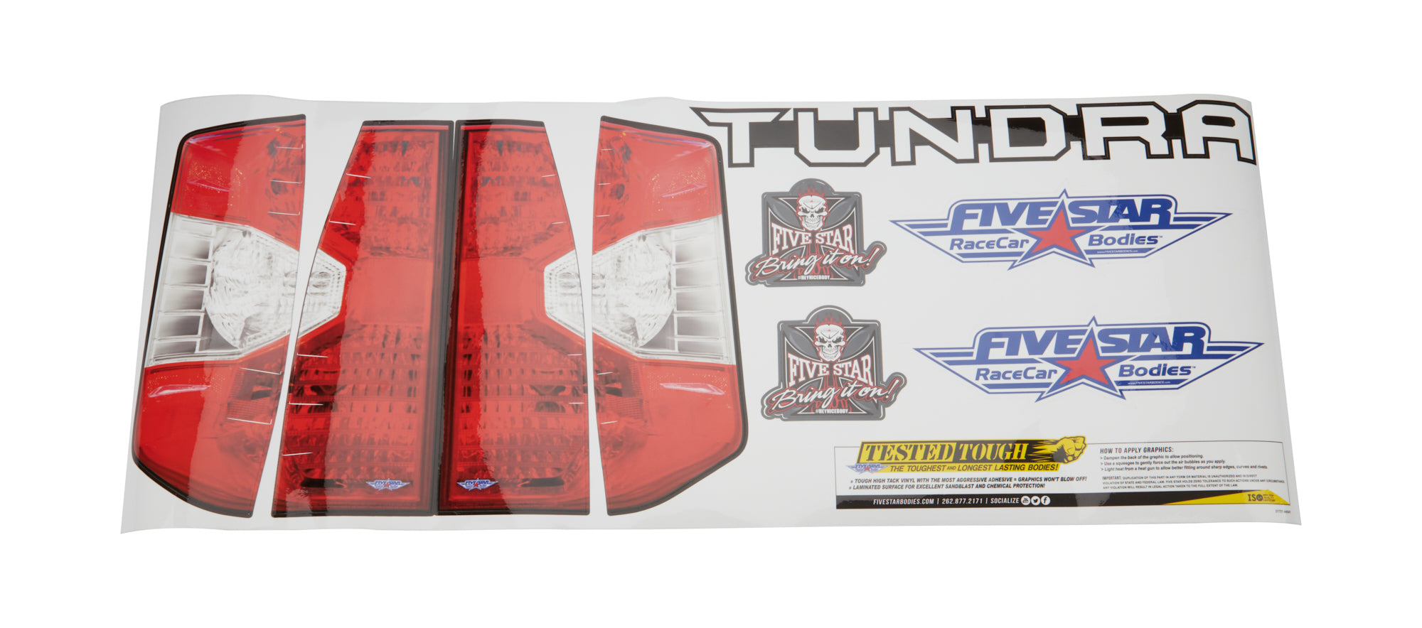 Fivestar Graphics  Tail ID Kit Toyota Tundra Decals and Moldings Nose/Tail Graphics main image