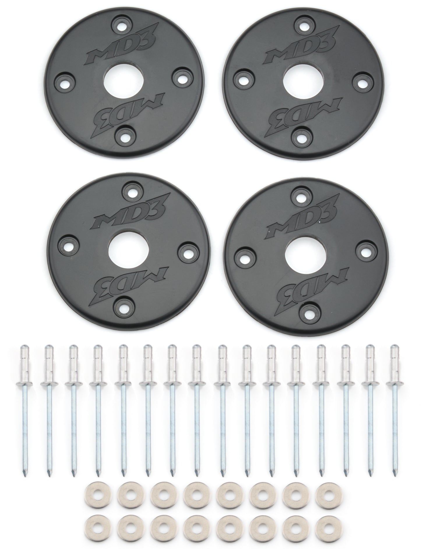 FIVESTAR Scuff Plate Plastic Black 4-Pack MD3 Fasteners Body Fastener Kits main image
