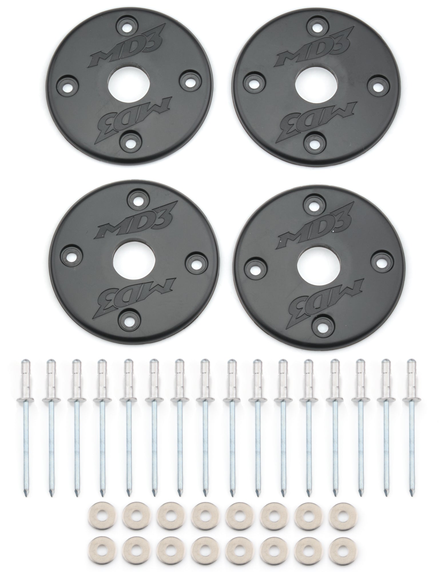 FIVESTAR Scuff Plate Plastic Black 4-Pack MD3 Fasteners Body Fastener Kits main image