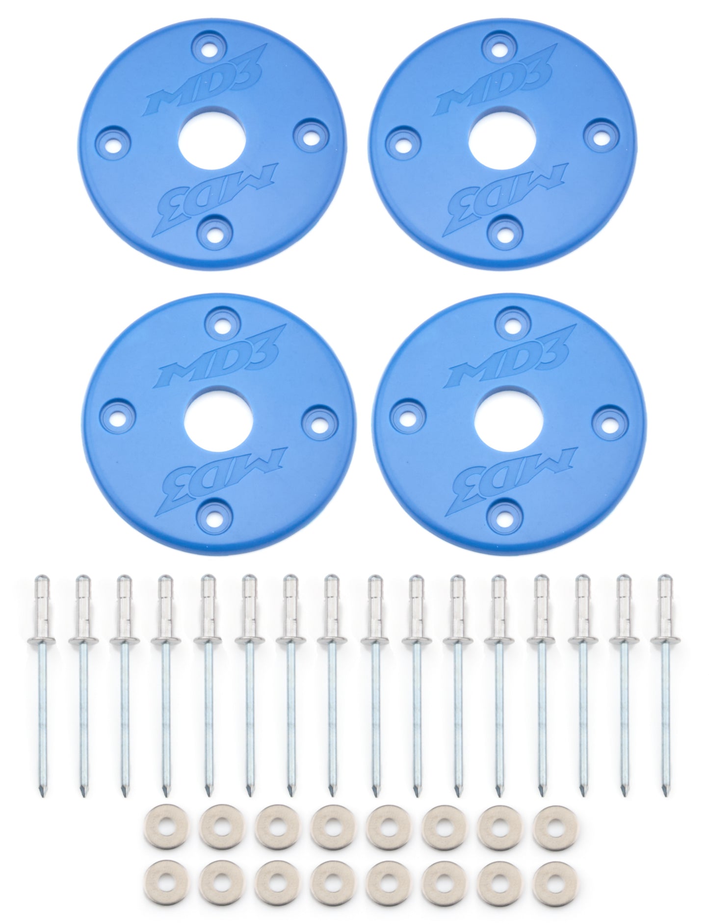 FIVESTAR Scuff Plate Plastic Blue 4-Pack MD3 Fasteners Body Fastener Kits main image
