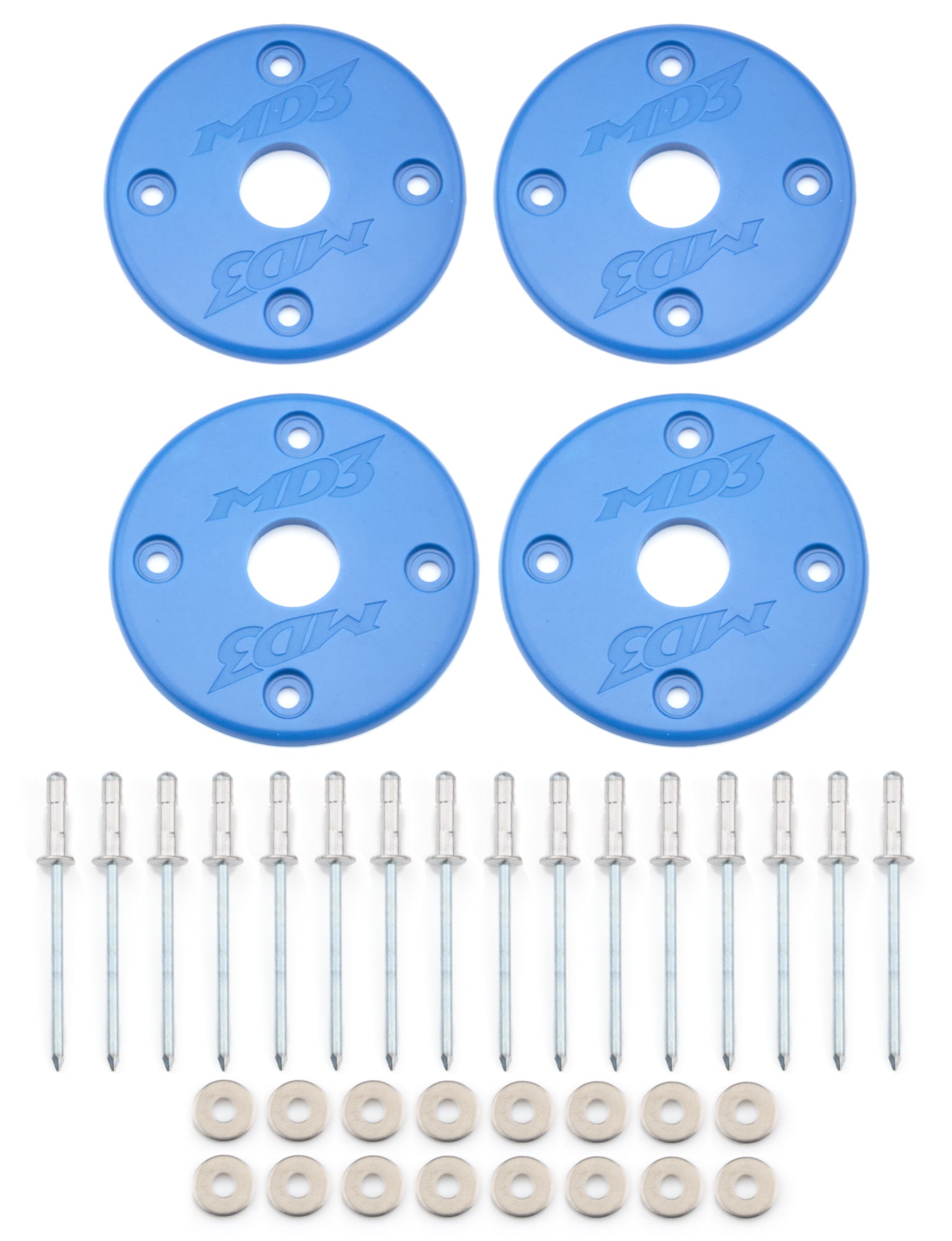 FIVESTAR Scuff Plate Plastic Blue 4-Pack MD3 Fasteners Body Fastener Kits main image