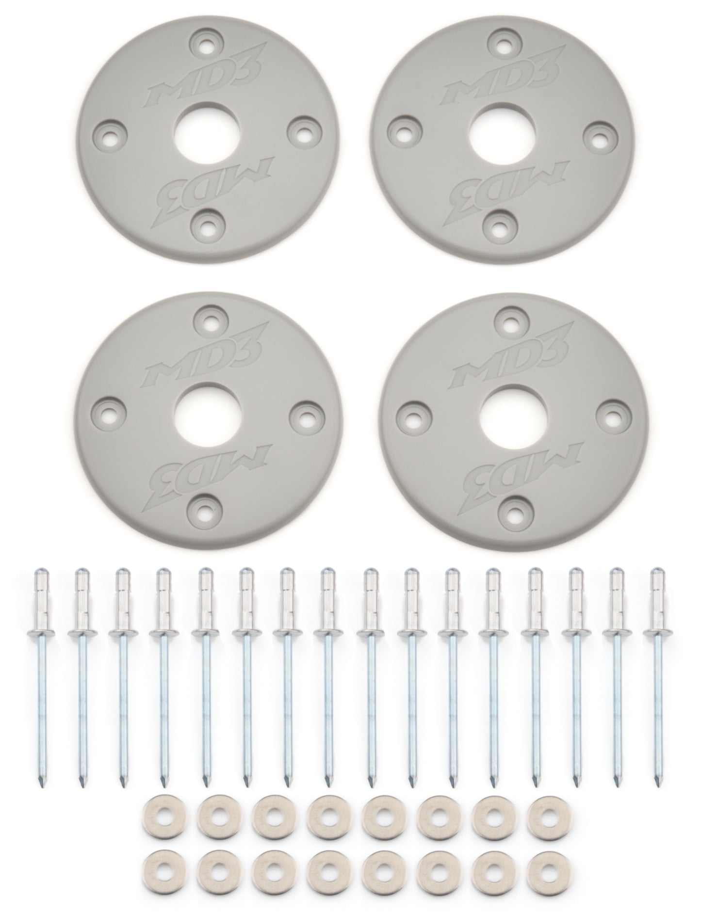 FIVESTAR Scuff Plate Plastic Gray 4-Pack MD3 Fasteners Body Fastener Kits main image