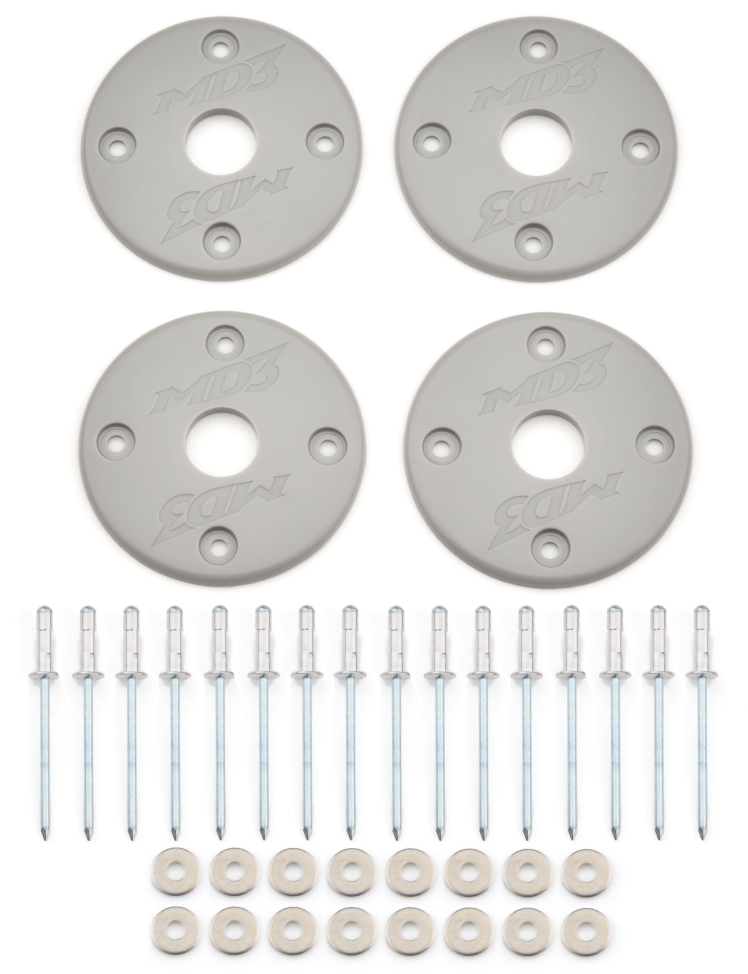 FIVESTAR Scuff Plate Plastic Gray 4-Pack MD3 Fasteners Body Fastener Kits main image