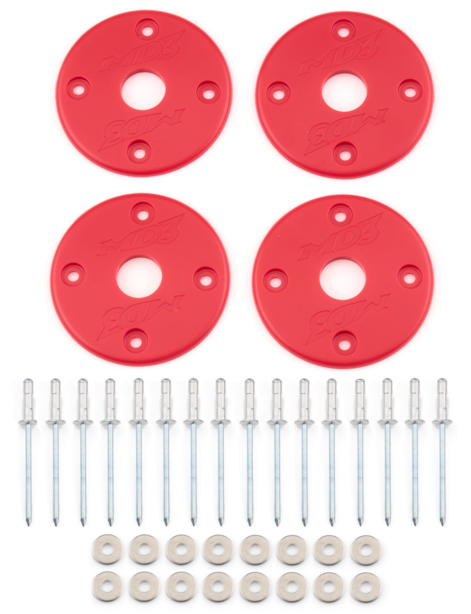 FIVESTAR Scuff Plate Plastic Red 4-Pack MD3 Fasteners Body Fastener Kits main image