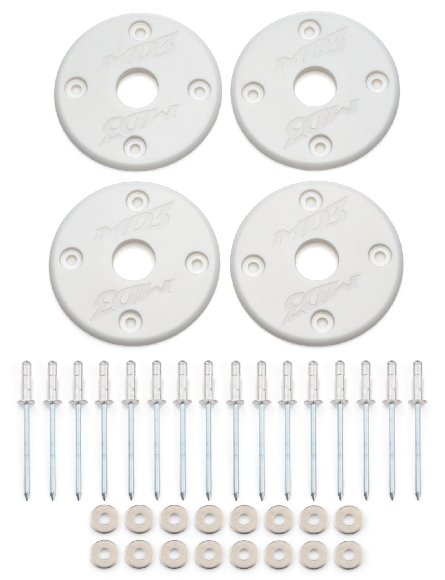 FIVESTAR Scuff Plate Plastic White 4-Pack MD3 Fasteners Body Fastener Kits main image