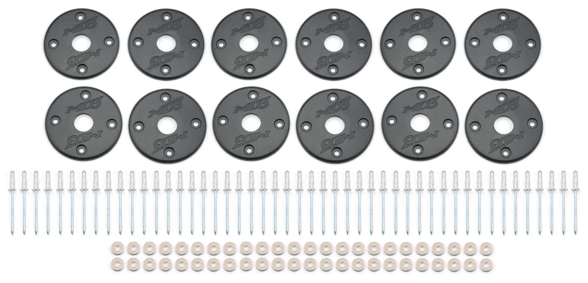FIVESTAR Scuff Plate Plastic Black 12-Pack MD3 Fasteners Body Fastener Kits main image