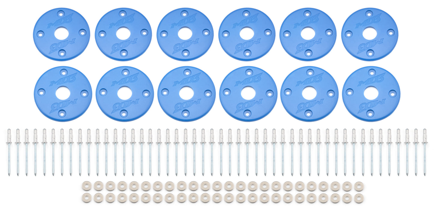 FIVESTAR Scuff Plate Plastic Blue 12-Pack MD3 Fasteners Body Fastener Kits main image
