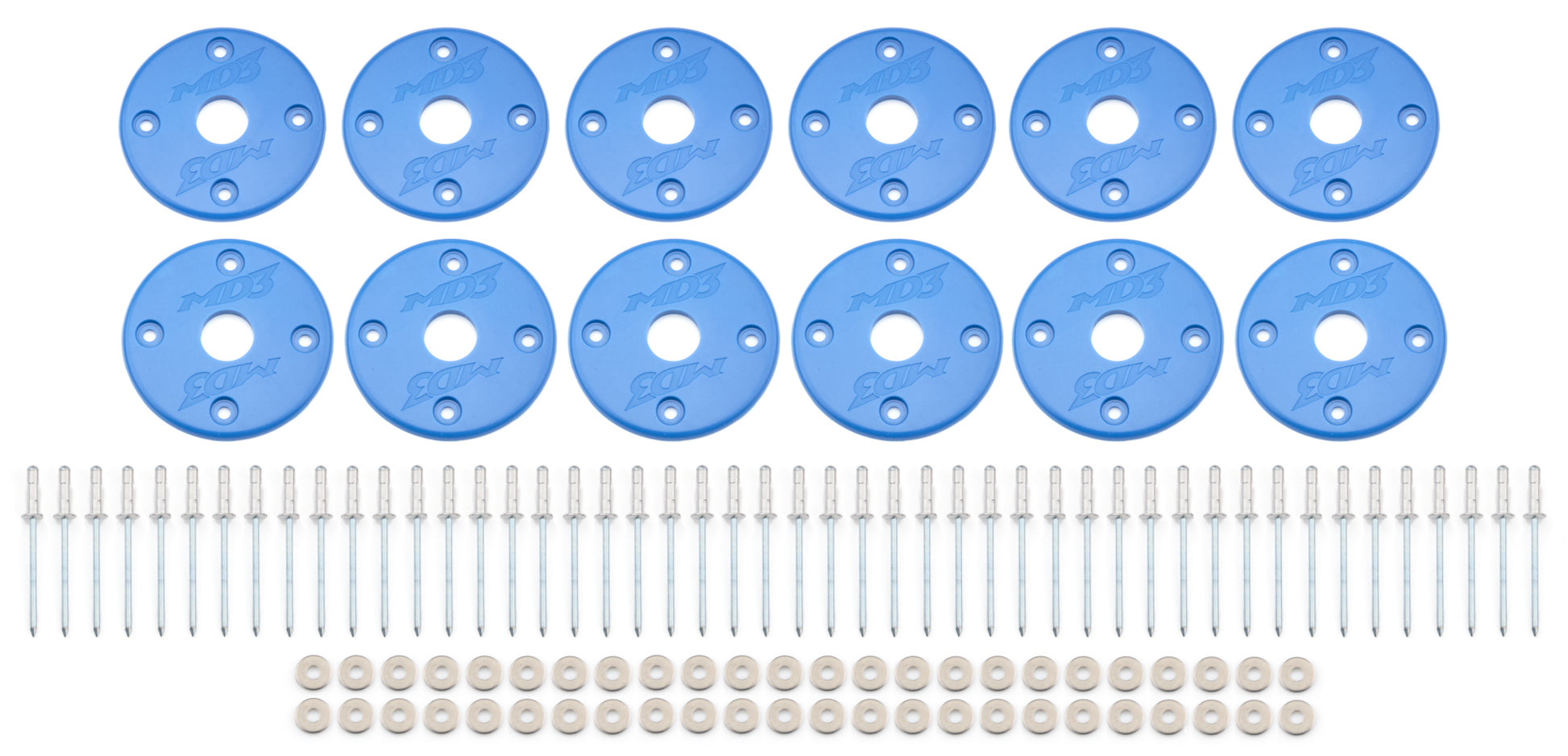 FIVESTAR Scuff Plate Plastic Blue 12-Pack MD3 Fasteners Body Fastener Kits main image