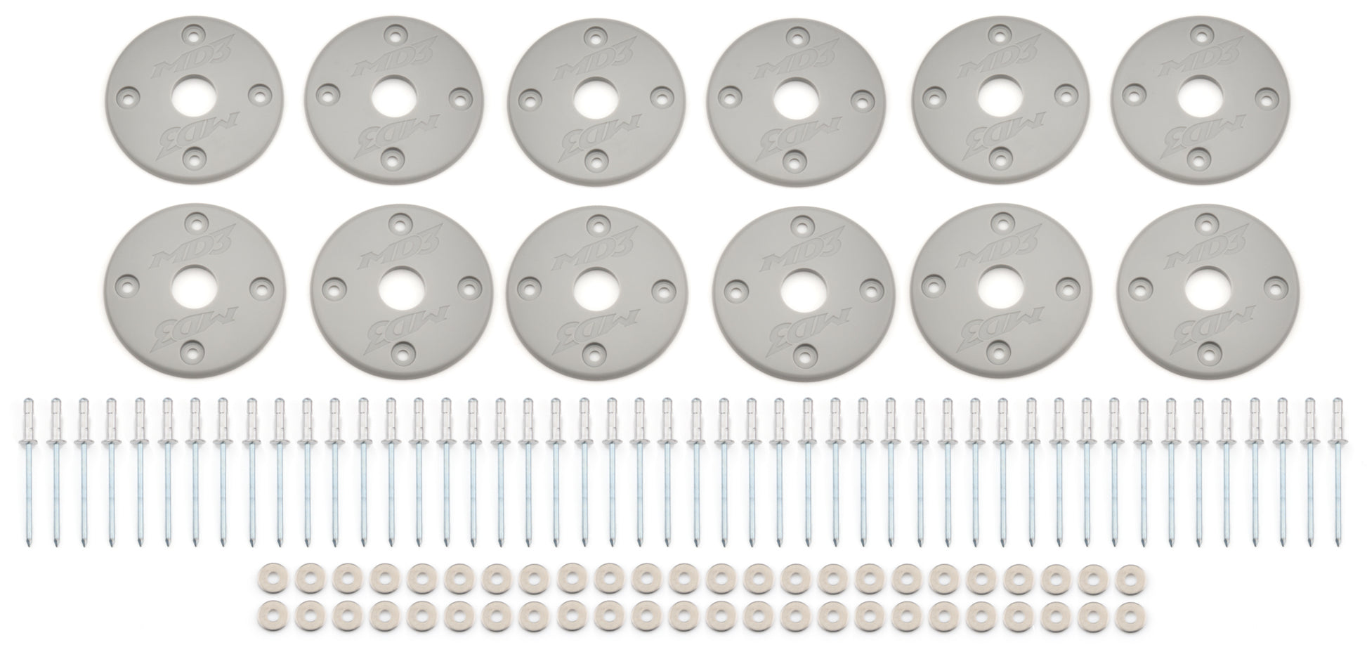 FIVESTAR Scuff Plate Plastic Gray 12-Pack MD3 Fasteners Body Fastener Kits main image