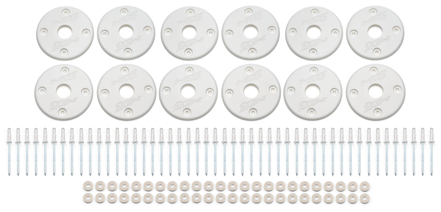 FIVESTAR Scuff Plate Plastic White 12-Pack MD3 Fasteners Body Fastener Kits main image