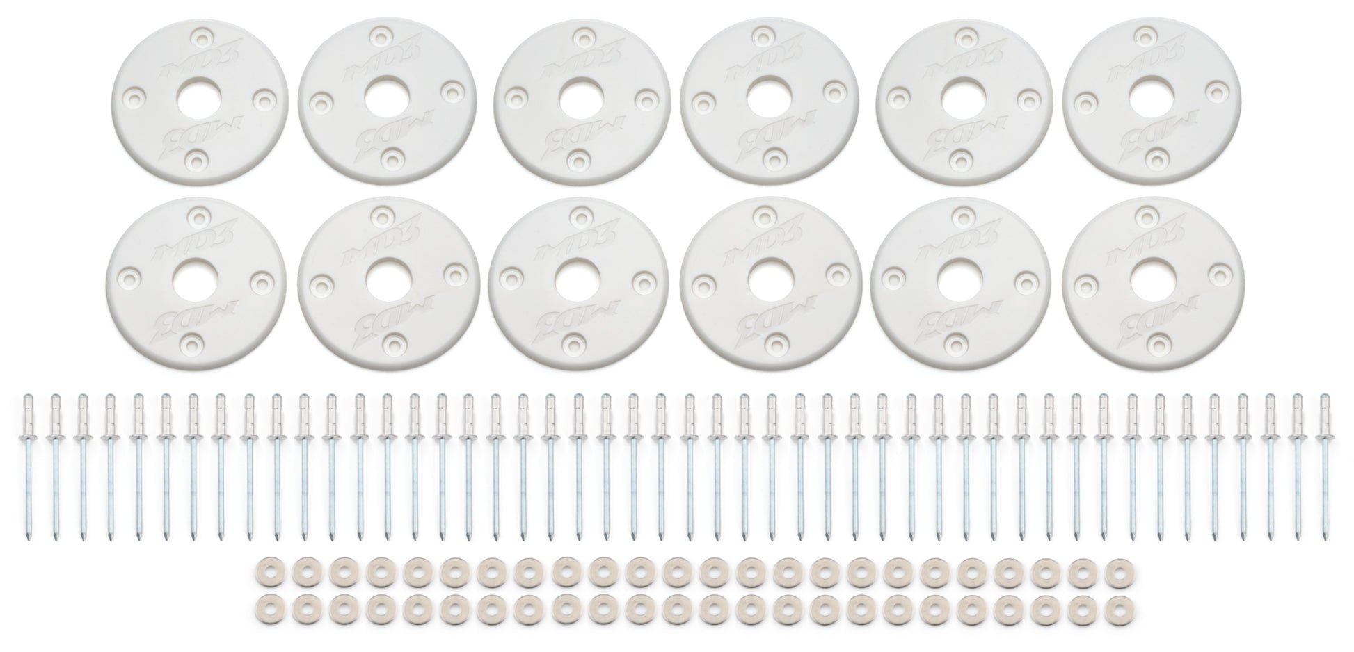 FIVESTAR Scuff Plate Plastic White 12-Pack MD3 Fasteners Body Fastener Kits main image