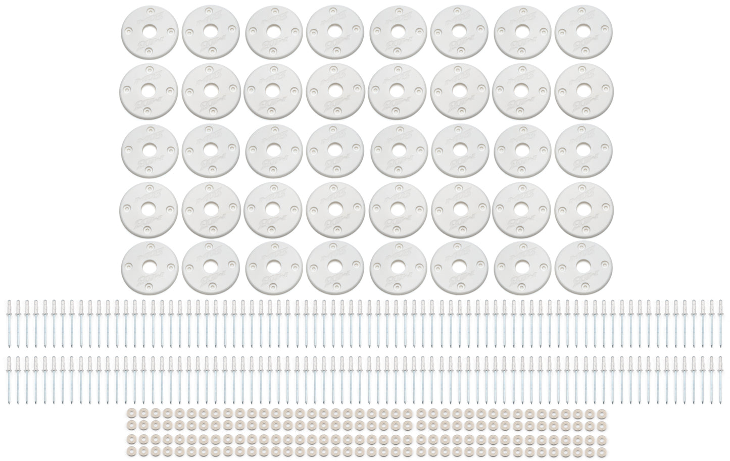 FIVESTAR Scuff Plate Plastic White 40-Pack MD3 Fasteners Body Fastener Kits main image
