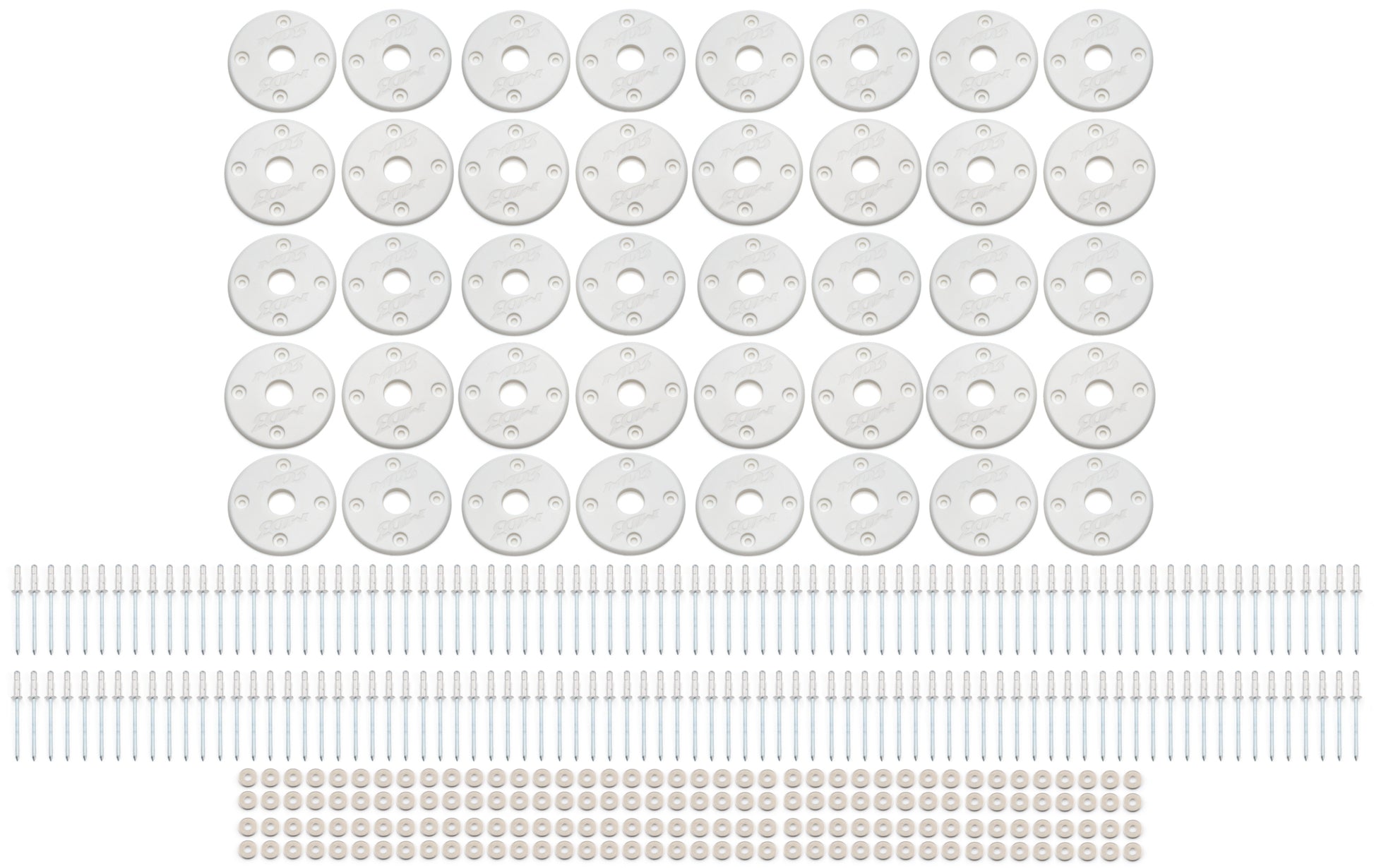 FIVESTAR Scuff Plate Plastic White 40-Pack MD3 Fasteners Body Fastener Kits main image