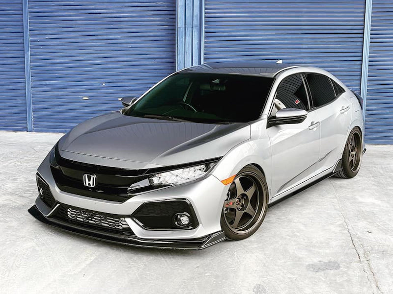 EXCEED JAPAN Front Under Spoiler - Lip (FRP) - Honda Civic Hatchback (FK7) 2017-2021