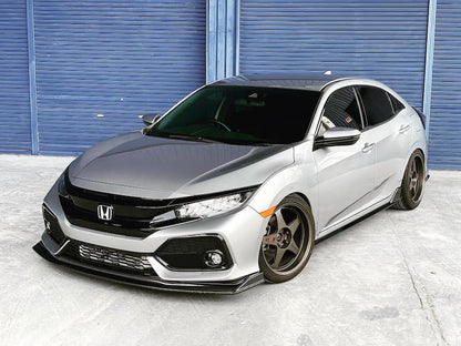 EXCEED JAPAN Front Under Spoiler - Lip (FRP) - Honda Civic Hatchback (FK7) 2017-2021