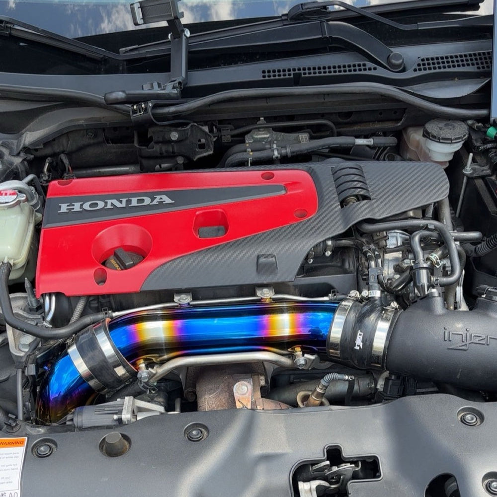 PrivateLabelMfg Turbo Inlet Pipe Kit Stainless Burnt Blue - 2017+ FK8 Civic Type R