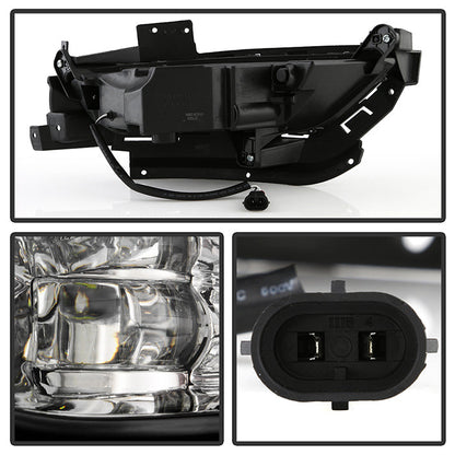 Spyder Chrysler 200 2015-2016 OEM Style Full LED Fog Lights W/Universal Switch- Clear 5086945