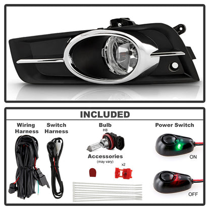 Spyder Chevy Cruze 2011-2014 (does not fit Sport model)OEM Fog Lights w/switch Clear FL-CCRZ2011-C 5069412
