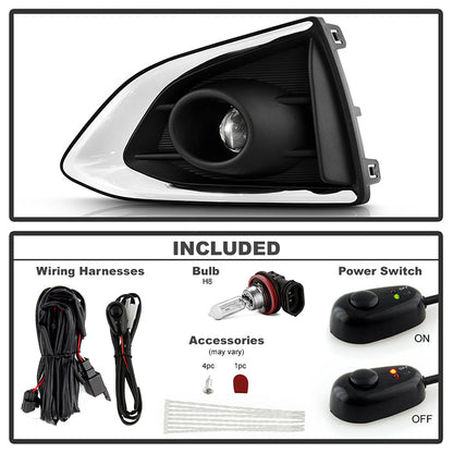 SPYDER 2019 Chevy Cruze OEM Style Fog Lights w/ Switch - Clear (FL-CCRZ2019-C) 9050961