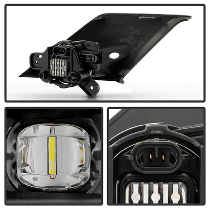 SPYDER Chevy Tahoe Suburban 2025+ OEM Style Full Led Fog Lights W/ Switch- Set FL-CSUB2025-LED-C 9055454