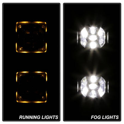 Spyder Dodge Ram 2013-2018 1500 Only Full LED Fog Lights W/Bracket and Universial Switch- Clear 9045424