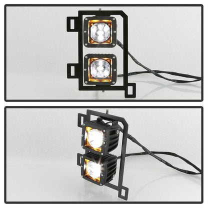 Spyder Dodge Ram 2013-2018 1500 Only Full LED Fog Lights W/Bracket and Universial Switch- Clear 9045424