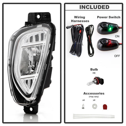 SPYDER 20-22 Ford Escape OEM Fog Lights w/ Switch - Clear (FL-FESC2020-C) 9052637