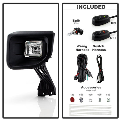 SPYDER 20-22 Ford F250/F350 SD OEM Style LED Fog Lights w/Switch - Clear (FL-FF25020-C) 9051128