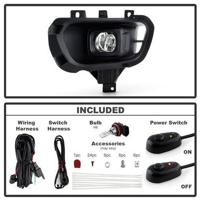 SPYDER 19-23 Ford Ranger Halogen OEM Fog Lights w/Switch - Clear (FL-FR19-C) 9051159