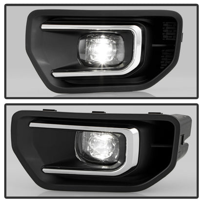 SPYDER 24-26 Ford Ranger OEM Full LED Fog Lights w/Switch - Clear (FL-FR24-LED-C) 9054082