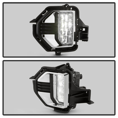 SPYDER 21-22 GMC Canyon OEM LED Fog Lights w/Switch - Clear (FL-GCAN21-LED-C) 9054143