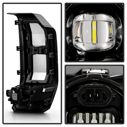 SPYDER 24-25 GMC Sierra 2500HD/3500HD OEM Full LED Fog Lights w/Switch - Clear (FL-GS2024-25-LED-C) 9054174