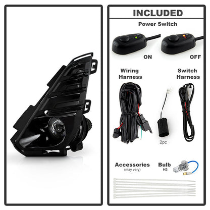 SPYDER 18-21 GMC Terrain OEM LED Fog Lights w/Switch - Clear (FL-GTE18-C) 9051180