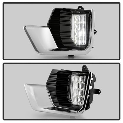 SPYDER 21-23 GMC Yukon (Excl AT4) OEM Full LED Fog Lights w/Switch - Clear (FL-GY21-LED-C) 9055508